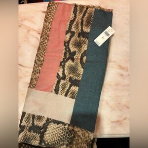 NWT Anthropologie Multicolor Animal Print Scarf Wrap
